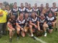 The victorious Canowindra Tigers with the trophy. Picture by Dominic Unwin