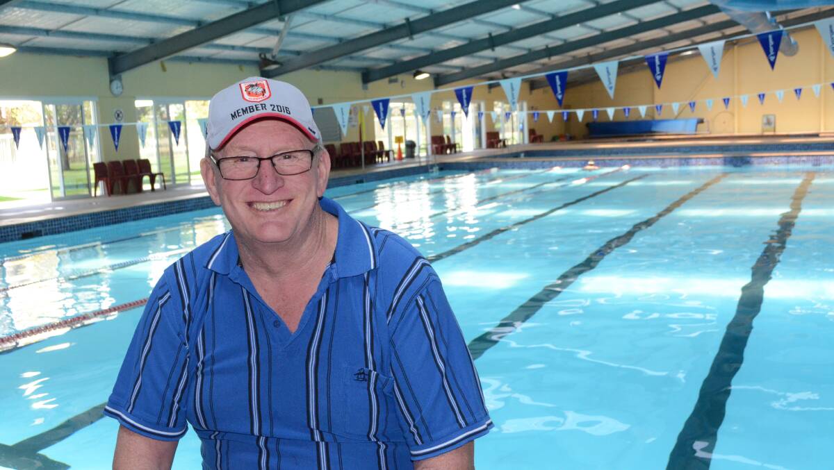 Swim honour: Les Hopkins will be carrying the Commonwealth Games baton through a section of Orange prior to the games. Photo: Mark Logan.