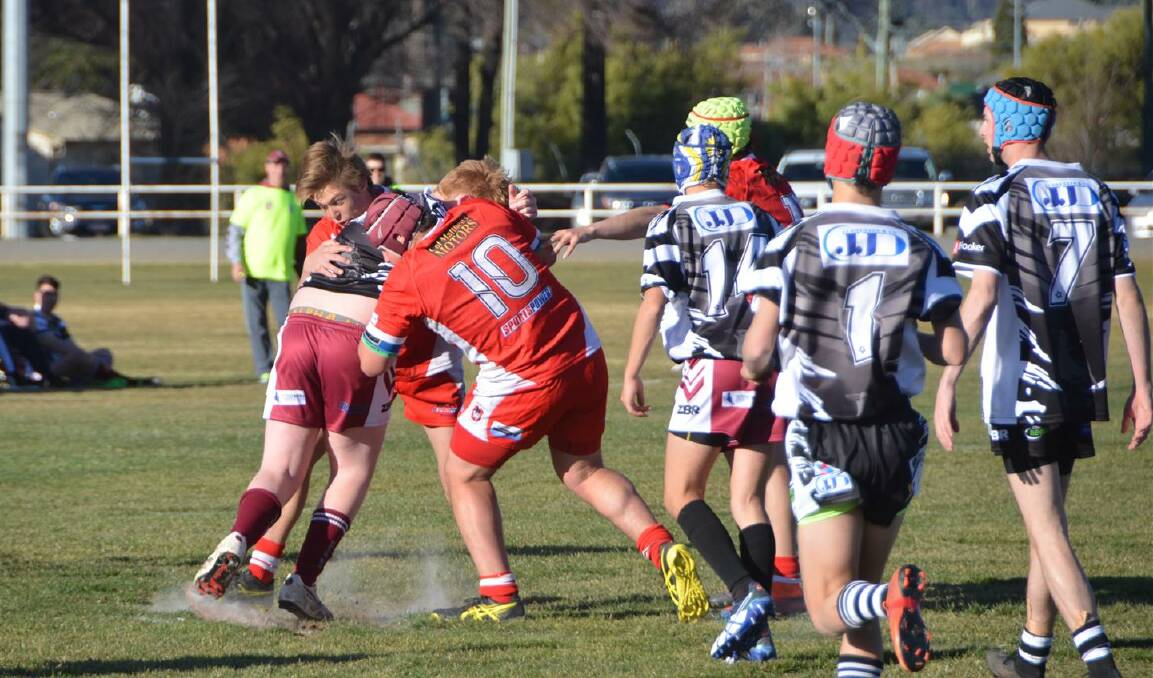 Hard won: The Blayney/Cowra under 16s put in a mighty effort to beat Mudgee in last weekend's semi-final. Photo Hosea Luy.
