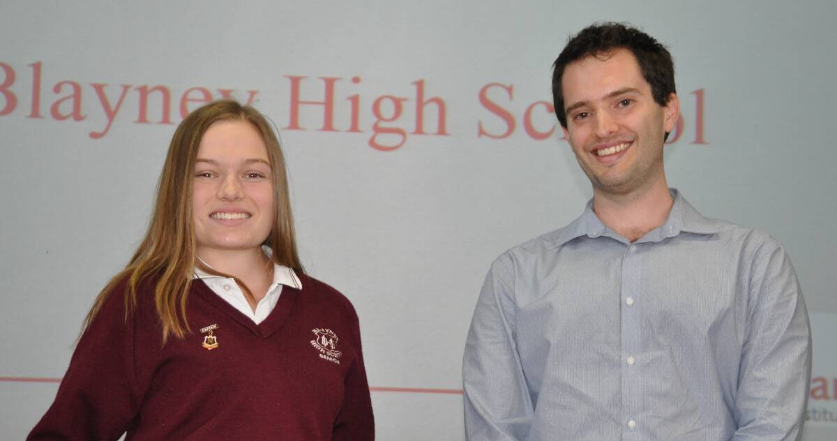 High flyer: McKenzie Graham with Dr Ralph Patrick from the Victor Chang Cardiac Research Institute.