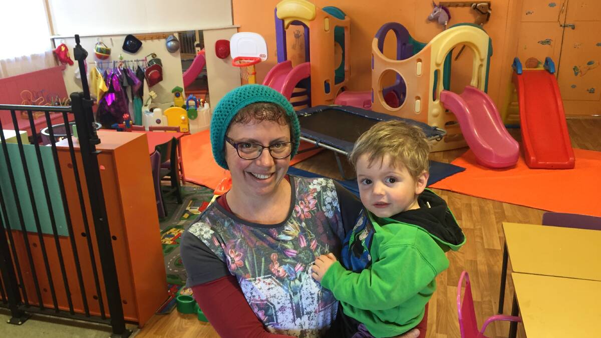 Ready to roll: Kristie and Ryan Whittaker invite all families to the newly refurbished Bilbys Playgroup in the RSL Hall. Photo: Mark Logan.