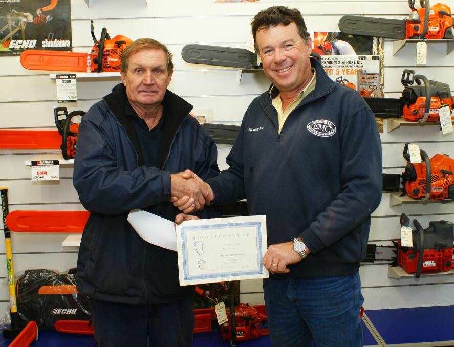 Ben Emms was the winner of the June veterans award supported by Roger Hamer of Blayney Mowers.