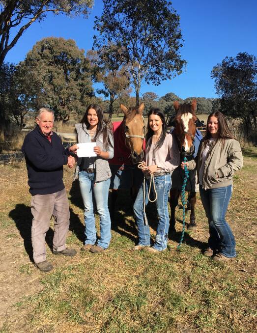 Shailee Millthorpe, Ebony Hewitt and Kirsten Spackman have $50 from the sponsorship of the Blayney Golf Club for their team-penning results.