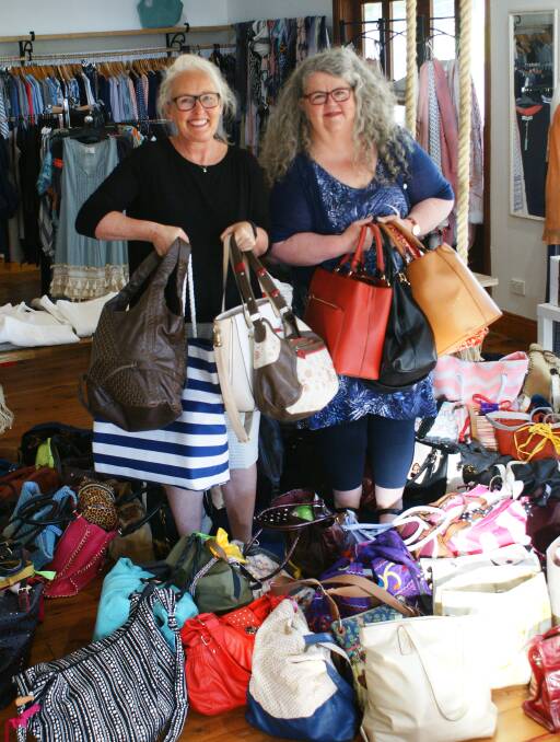 In the bag: Mary Dowrick Debere and Genni Kane have collected over 100 bags full of feminine hygiene and other products for women in need.