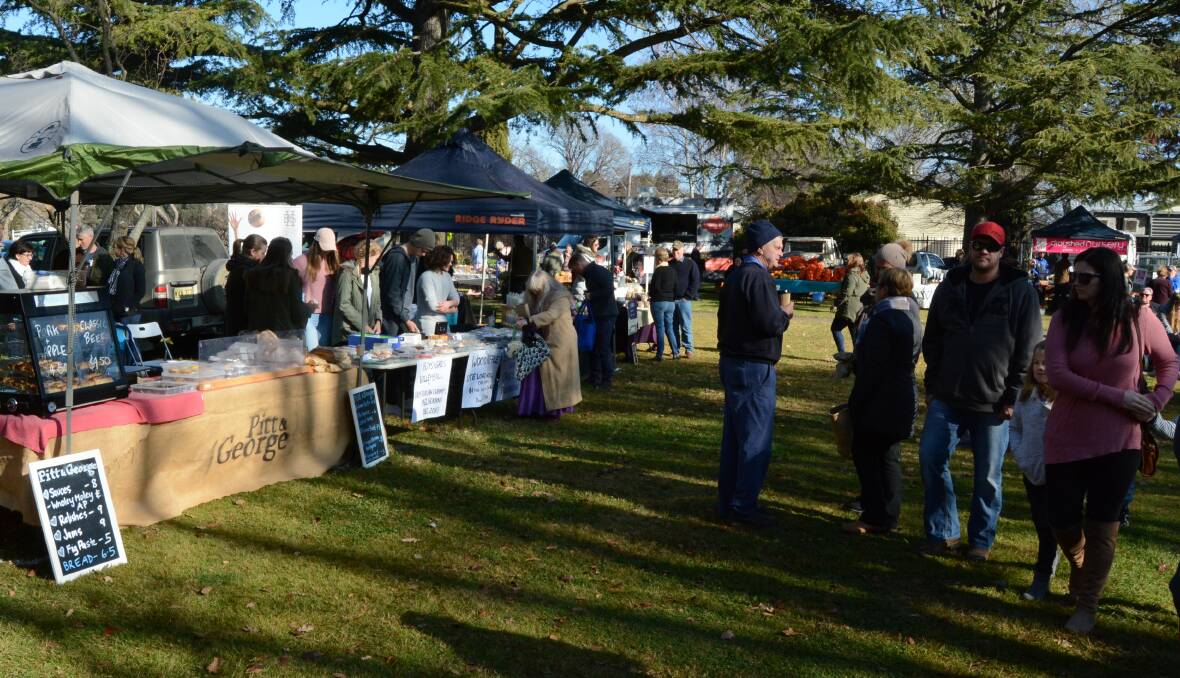 Leisurely lunch: Come along to Carrington Park (or the community centre if wet) and enjoy the atmosphere of the Blayney Farmers Market.