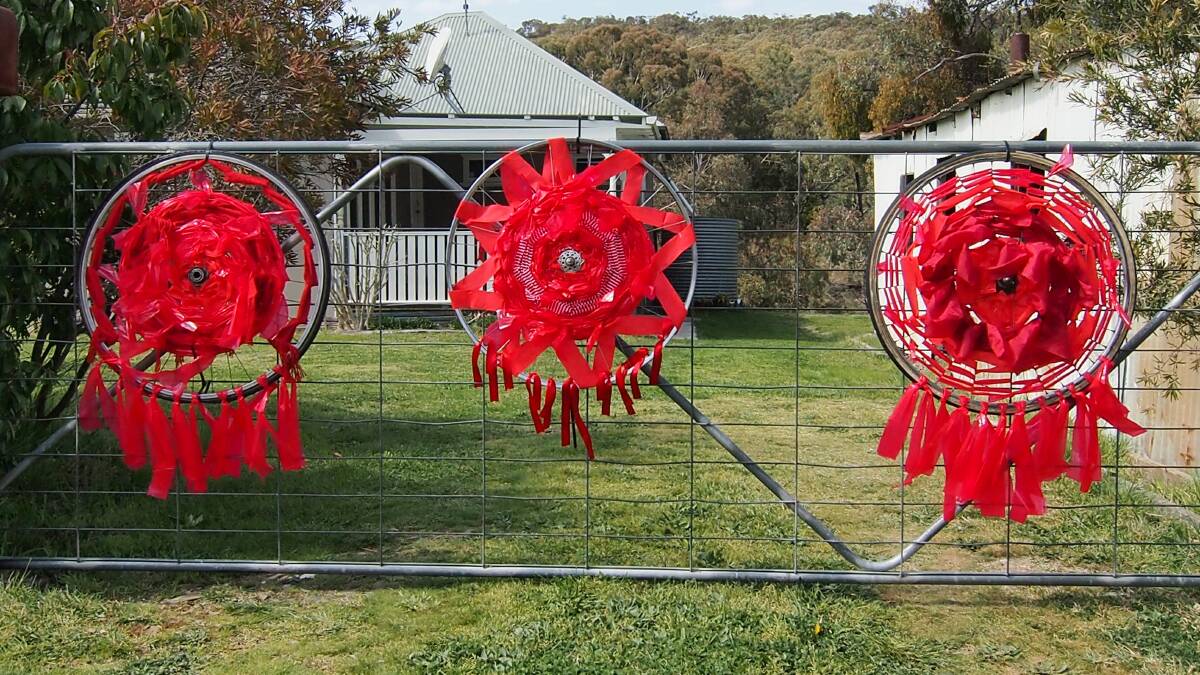 Getting 'Reddy': Trunkey Creek's residents are getting into the spirit of the show and are  decking the town in red.