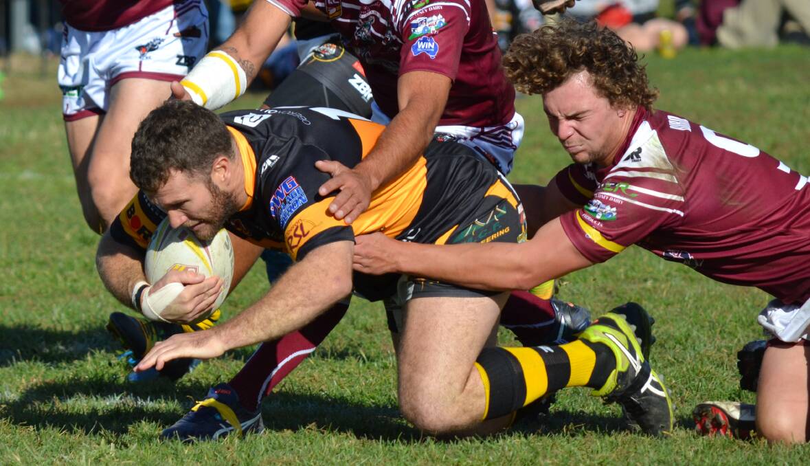 TAKE TWO: Oberon Tigers captain Zac Rowlandson will face the Blayney Bears defence again this weekend when the two sides square off at King George Oval. photo: WESTERN ADVOCATE