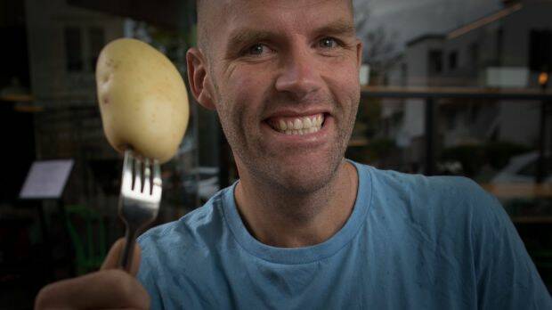 Root cause: Curing a junk food addiction by eating only potatoes for a year paid off for Andrew Taylor, who lost 50kg. Photo: Jason South