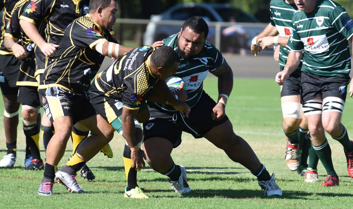 OH, HE SO NASTY: Big Nas Havealeta comes back into Emus' side for Saturday's top-of-the-table clash with Forbes, in place of the unavailable Michael Graham. Photo: PAIGE WILLIAMS
