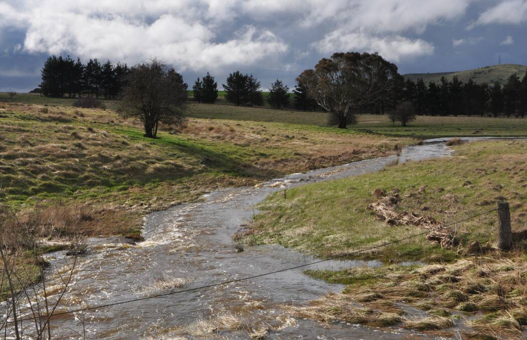 BIG WET: Fredericks Valley Creek ran a banker much of June as Millthorpe recorded 182.8mm, the second highest June total in over 100 years. Photo: CONTRIBUTED