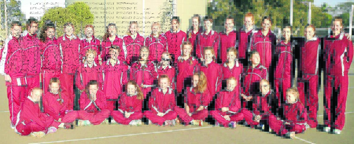 The Blayney Netball Club on Day 1 of competition at the State Age Titles last weekend.