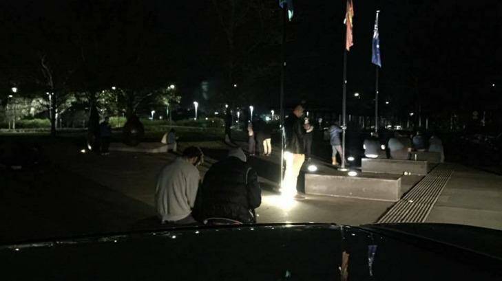 Gary Tutt said at least 150 people filtered through Questacon in the two hours he was there catching Pokemon on Sunday night. Photo: Gary Tutt