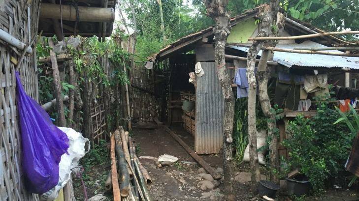 The bamboo gate leading to the area where Enja was killed. Photo: Jewel Topsfield