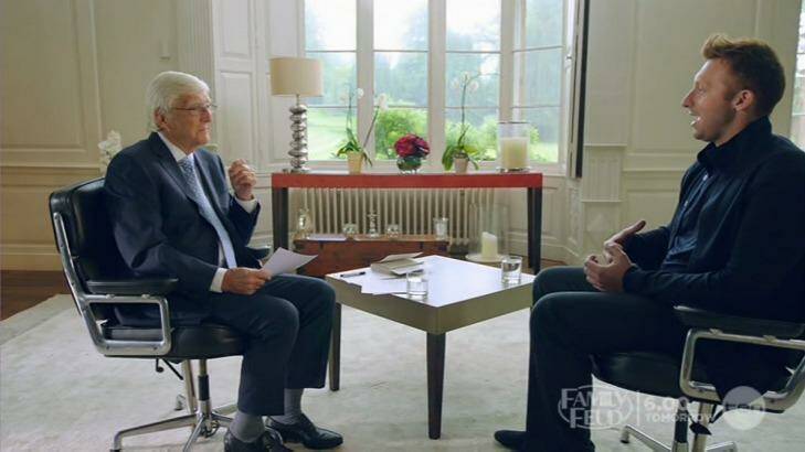 The truth: swimmer Ian Thorpe being interviewed by Michael Parkinson. Photo: Channel Ten