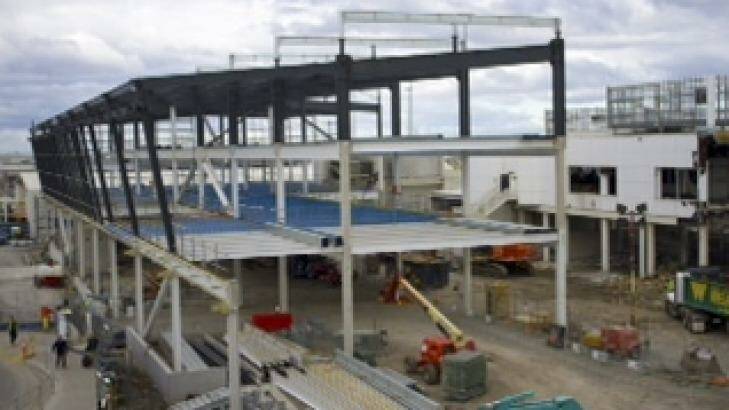 Work on Terminal 4 at Melbourne Airport, which will house Jetstar, Rex and Tiger airlines.