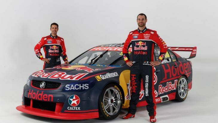 Titleholder Shane van Gisbergen and his six-time champion teammate Jamie Whincup are expected to renew their Supercars battle this season in new-look Red Bull Holden Racing Team Commodores. Photo: Mark Fogarty