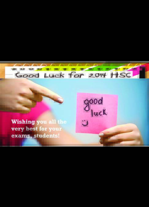 Good Luck for the 2014 HSC