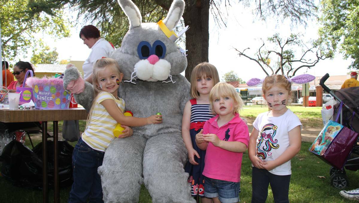 WELLINGTON: The Easter Fun Day was a chance for family groups to learn about the health services available for children in the community. Pictured are Lilah Wykes, Billie Brennan, Macy Jones and Acadia Burn.