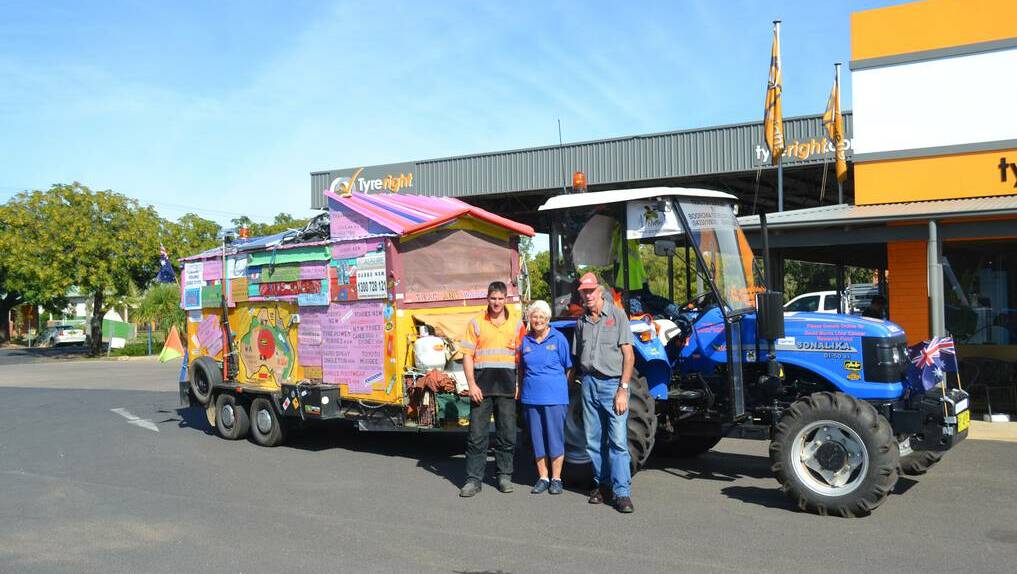 DUBBO: Coolah resident Ken Tuckey and his wife Joyce are three weeks in to their charity tractor ride around Australia. Photo: Laura McIntyre.