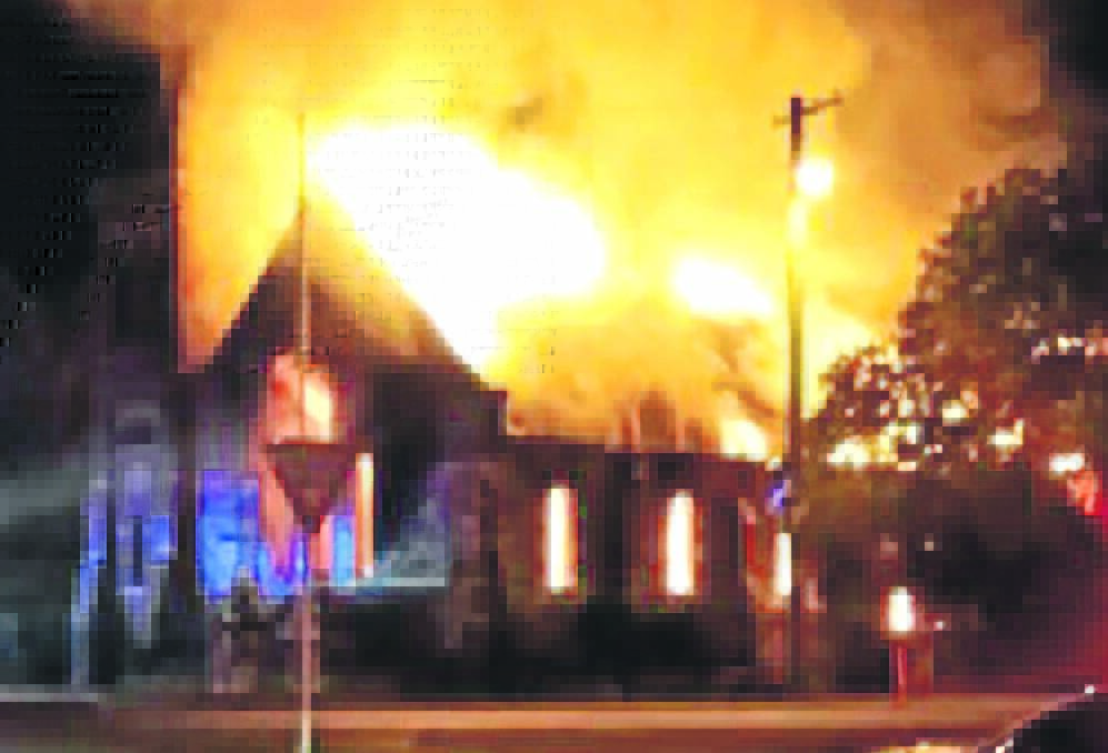DEVASTATION: A man has faced Bathurst Local Court charged with starting the fire that destroyed South Bathurst’s St Barnabas’ Church in the early hours of Sunday, February 23. 	022314fire1