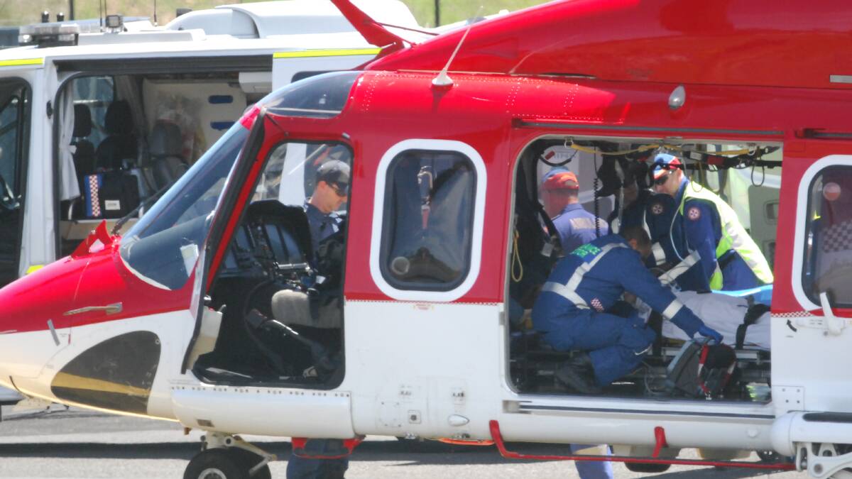 FATAL CRASH: A 14-year-old was airlifted to Westmead Children’s Hospital yesterday afternoon following a fatal crash on Mount Panorama. Photo: ZENIO LAPKA 	011815zcrash2 