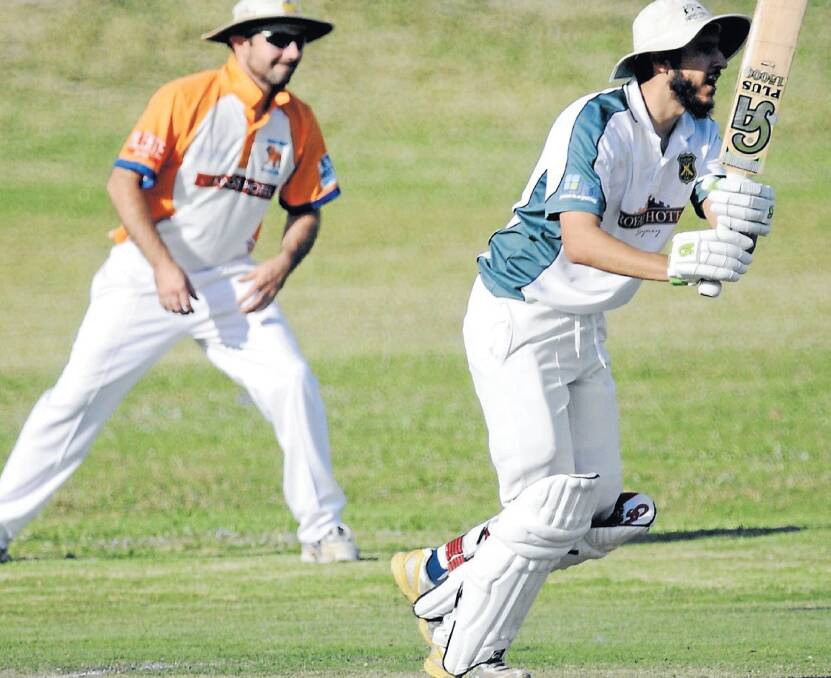 Blayney’s Jameel Qureshi in action during his 208 on the weekend. Photo: CHRIS SEABROOK
