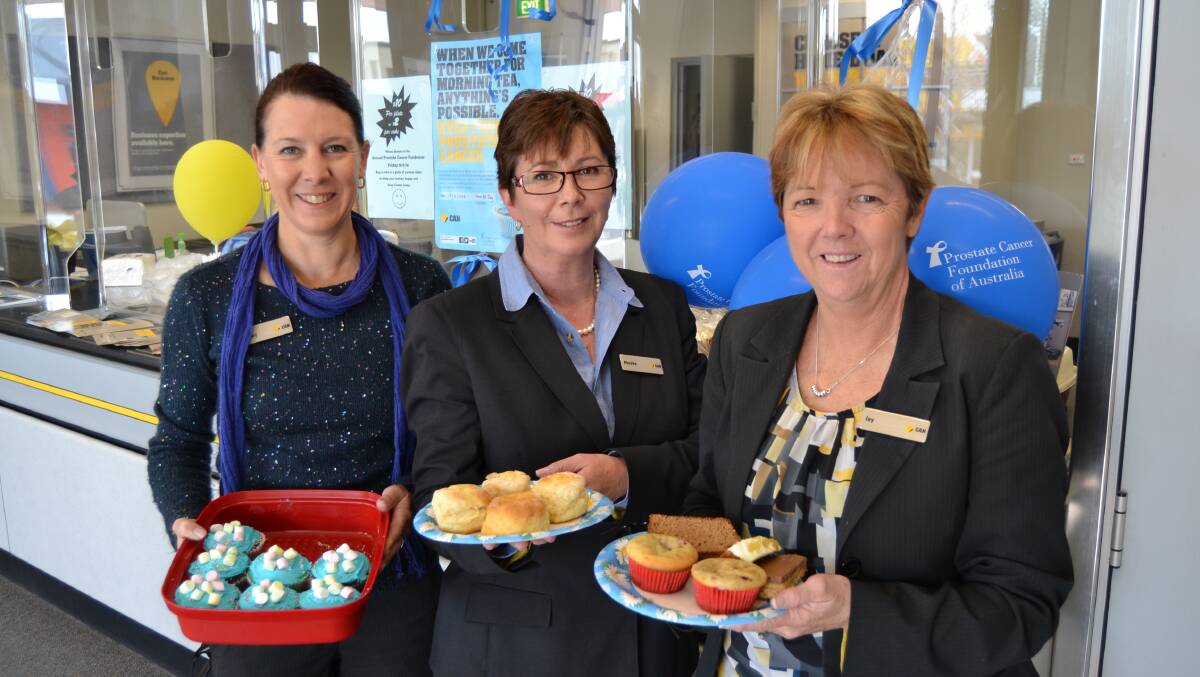 Pictured promoting the annual fund-raiser are Blayney branch staff members Lesley Staniforth, Phoebe Sinadinos and manager Joy Denzel.