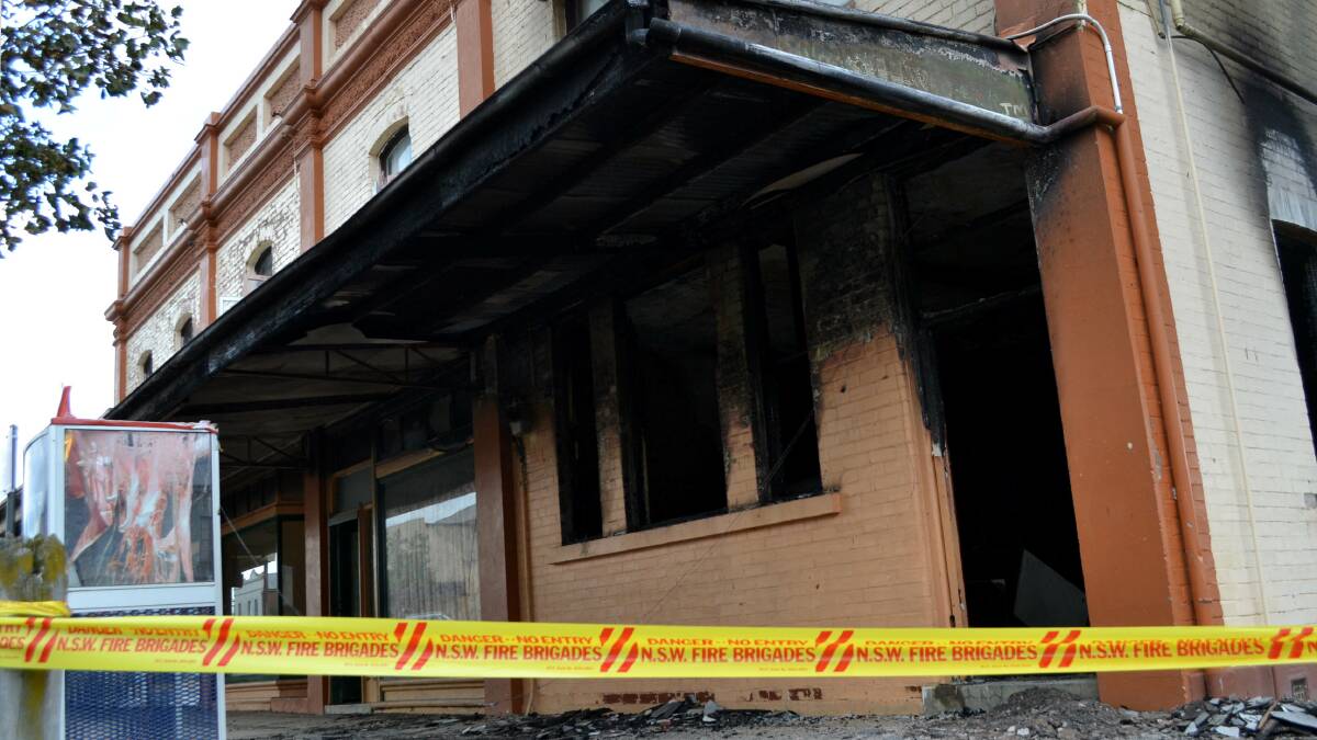 Flashback: the Oliver building after it was gutted by fire in March. 