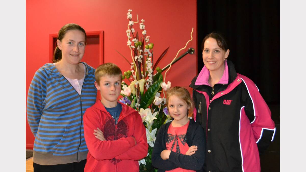 Page boy and flower girl poised for action; from left Emma Davis, her son Nick Dale, Charlotte Coleman and mum Shannon Coleman