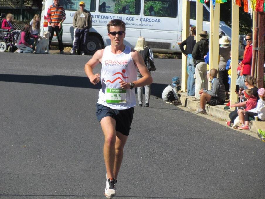 JUMPING JACK: Jack Daintith, showing good form at the Carcoar Cup, was the first home in Sunday's 5km run at Bulgas Rd and was also the overall winner on the day.   Photo: CONTRIBUTED