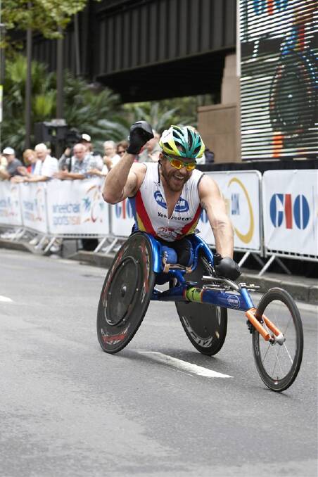 THERE'S NO STOPPING KURT: Champion Carcoar wheelchair athlete Kurt Fearnley has taken out top honours in another race - this time its the Oz Day 10km wheelchair race in Sydney.  Photo: SERENA OVENS