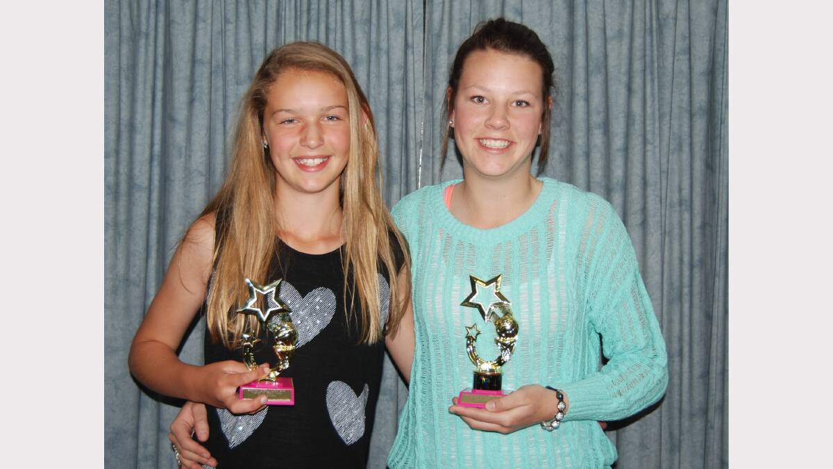 Most Valuable Player in Saturday’s netball grand finals were awarded at presentation night. Recipients were Taylor Hobby in the Juniors and Grace Mooney for the Open Division.   Photo: Wayne Cock.