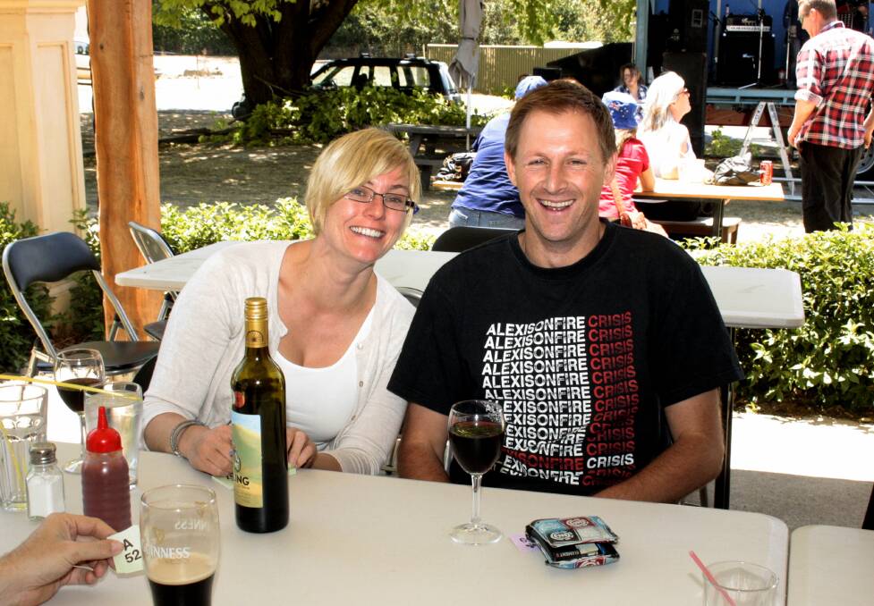Tony Wedoair and Olivia Sargent celebrated Australia Day at the Gladstone Hotel.