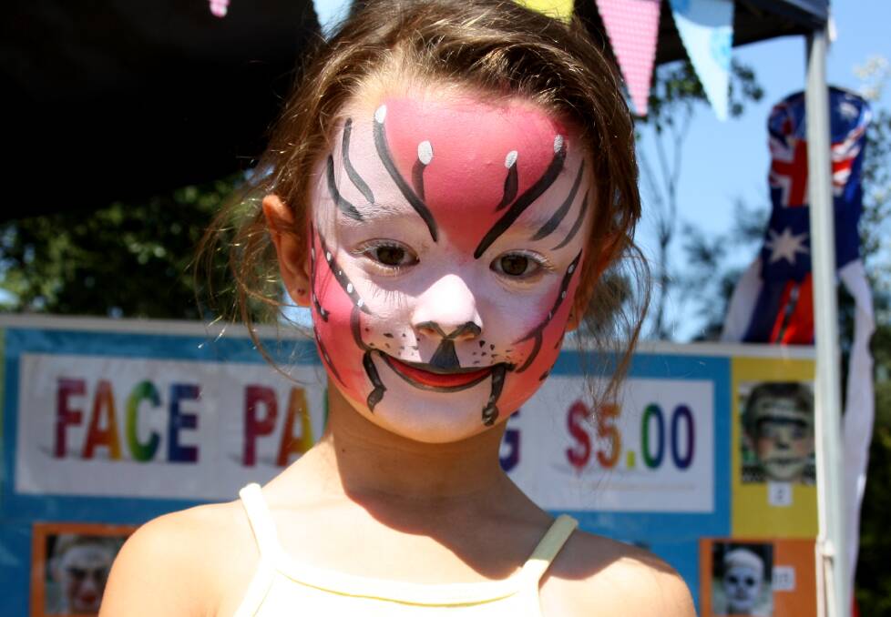 Poppy Todd had her face painted at the fair.