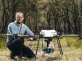 Ninox Robotics founder Marcus Ehrlich with a drone like the one used in the trial. picture supplied