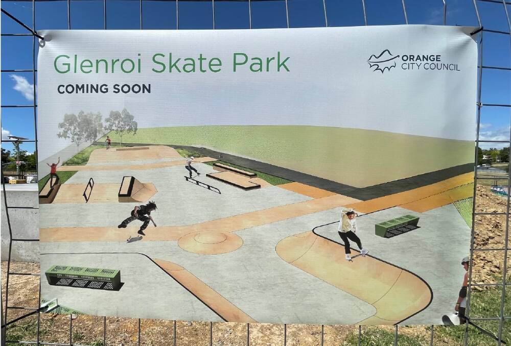New Orange skatepark at Glenroi Oval under construction as design plans revealed by Orange City Council. Pictures by William Davis 