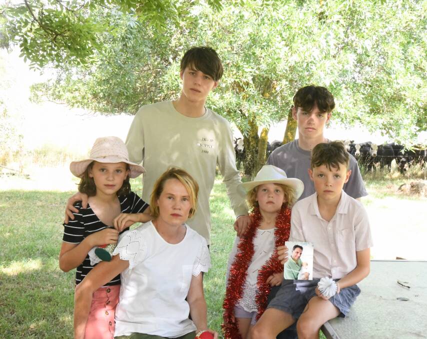 Daniel Duggan's family Hazel, Saffrine, Finn, Ginger, Rory, and Jack. Picture by Carla Freedman 