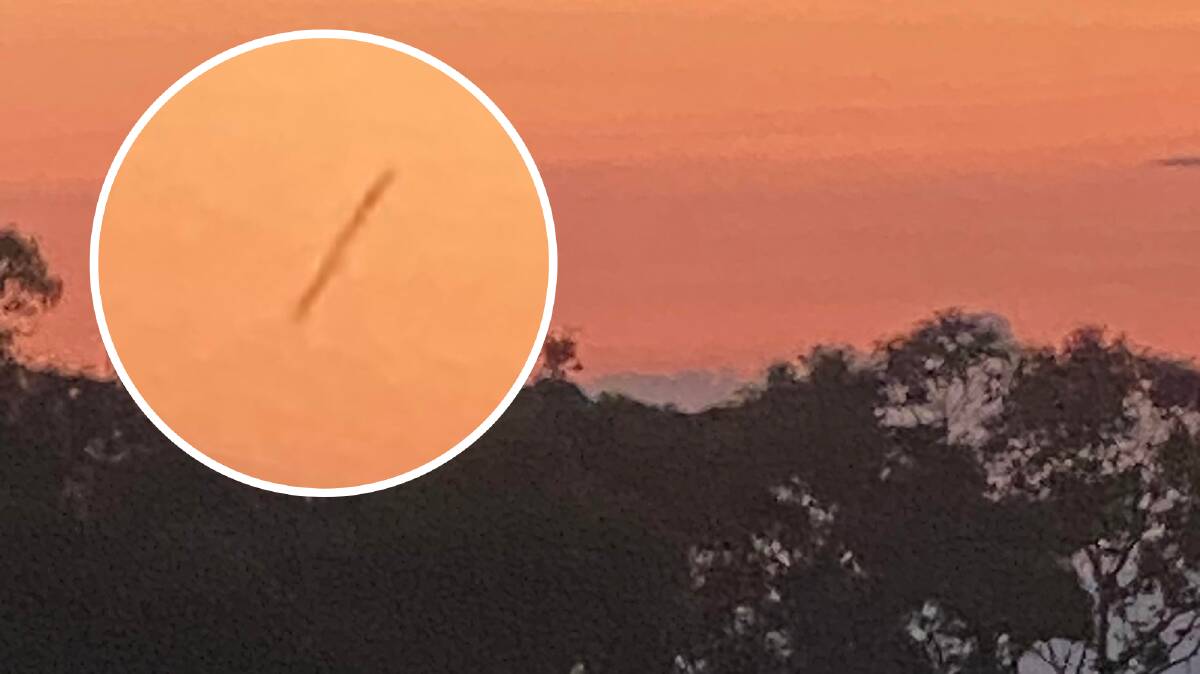 Reported UFO sighting by Tim Barrett at Mount Canobolas Gaanha-bula. Picture supplied
