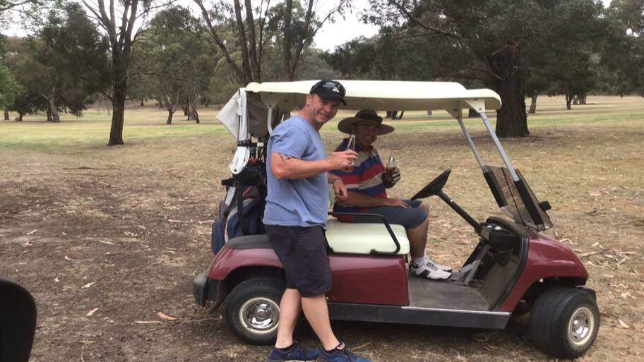 Good Game: Kurt and his mate out and about on Sunday afternoon enjoying a game. This Saturday we will be playing an 18 hole Stableford.