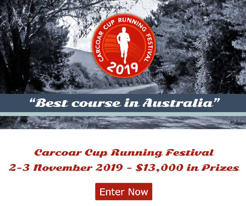 Have you registered for the Carcoar Cup Running Festival? Completing it could be your Healthy & Happy Wellness Challenge for 2019!