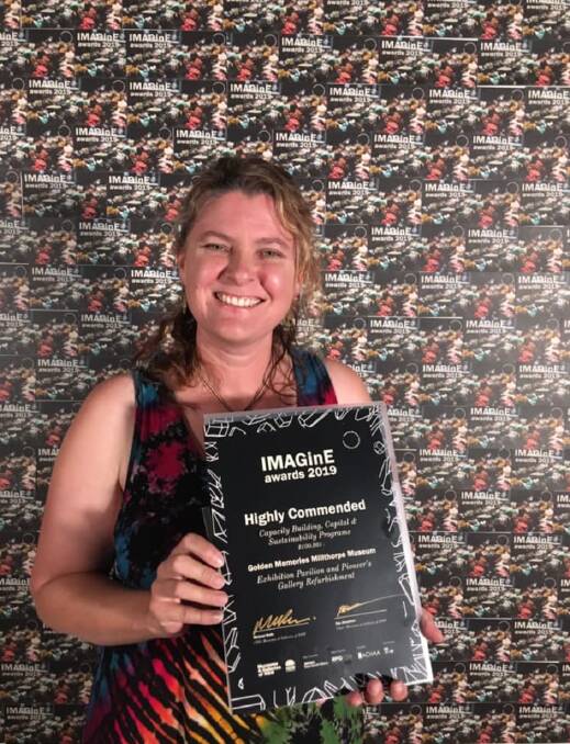 Well done: Hayley Lavers with the Golden Memories Museum Volunteers Award.