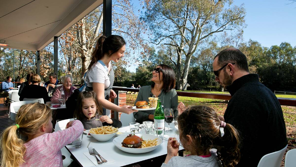 The River Deck Cafe overlooks the banks of the Murray River in Albury’s lovely Noreuil Park precinct