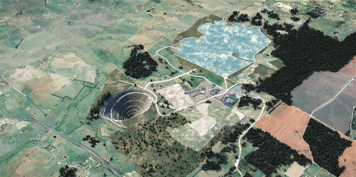 HOLE IN THE GROUND: A Regis image showing how the mine would look.