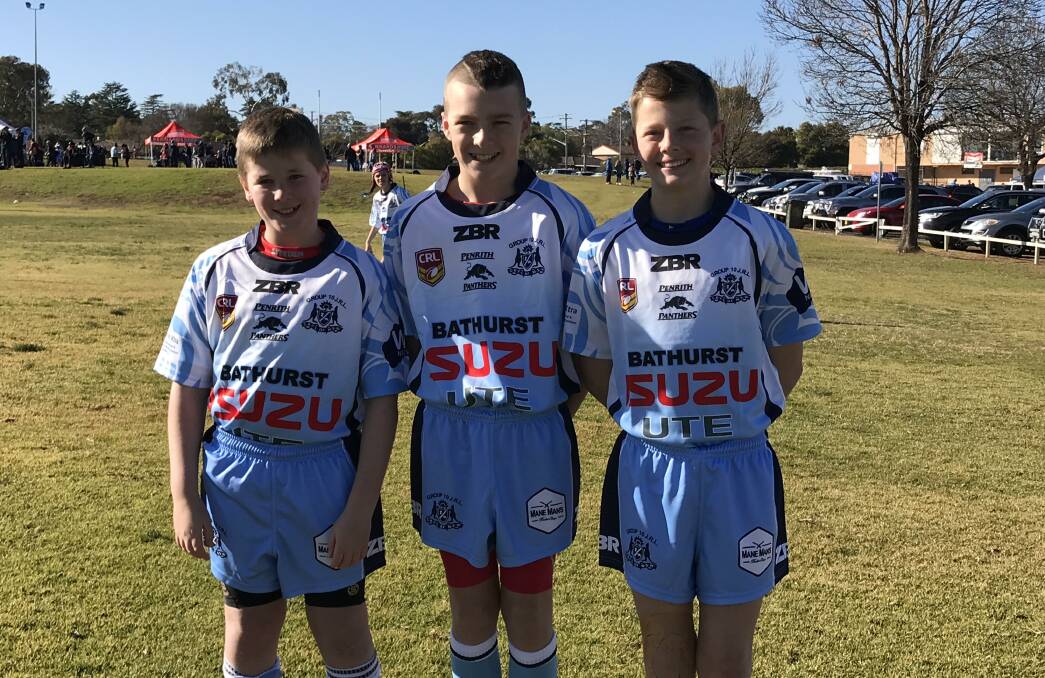 Future proof: Luke Dominello, Kaydden Hoad and Jock McLeod represented Blayney in Under 12's Group 10 representative football in Dubbo over the weekend.