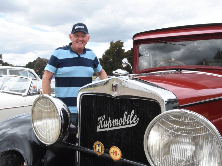 Peter Amos with his 1928 Hupmobile during a recent run out to the Lyndhurst Golf Club. Photo: Mark Logan