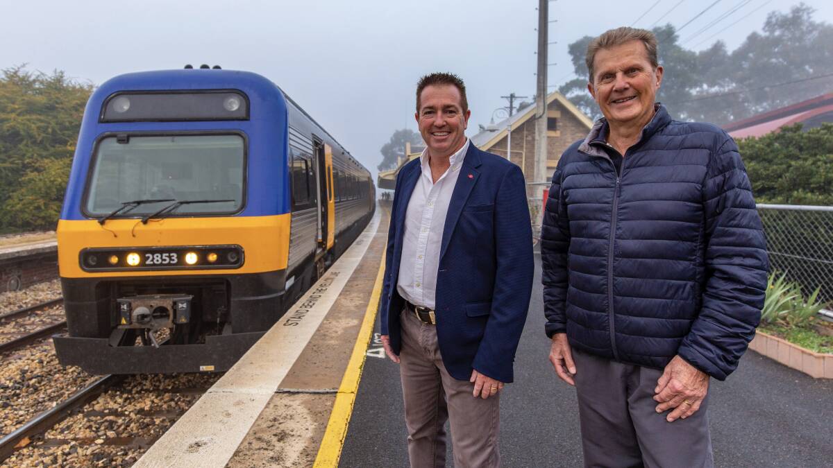 ON TRACK: Paul Toole and Bathurst Rail Action Group chairman John Hollis welcome news that the Bathurst Bullet 2.0 will begin in the spring.