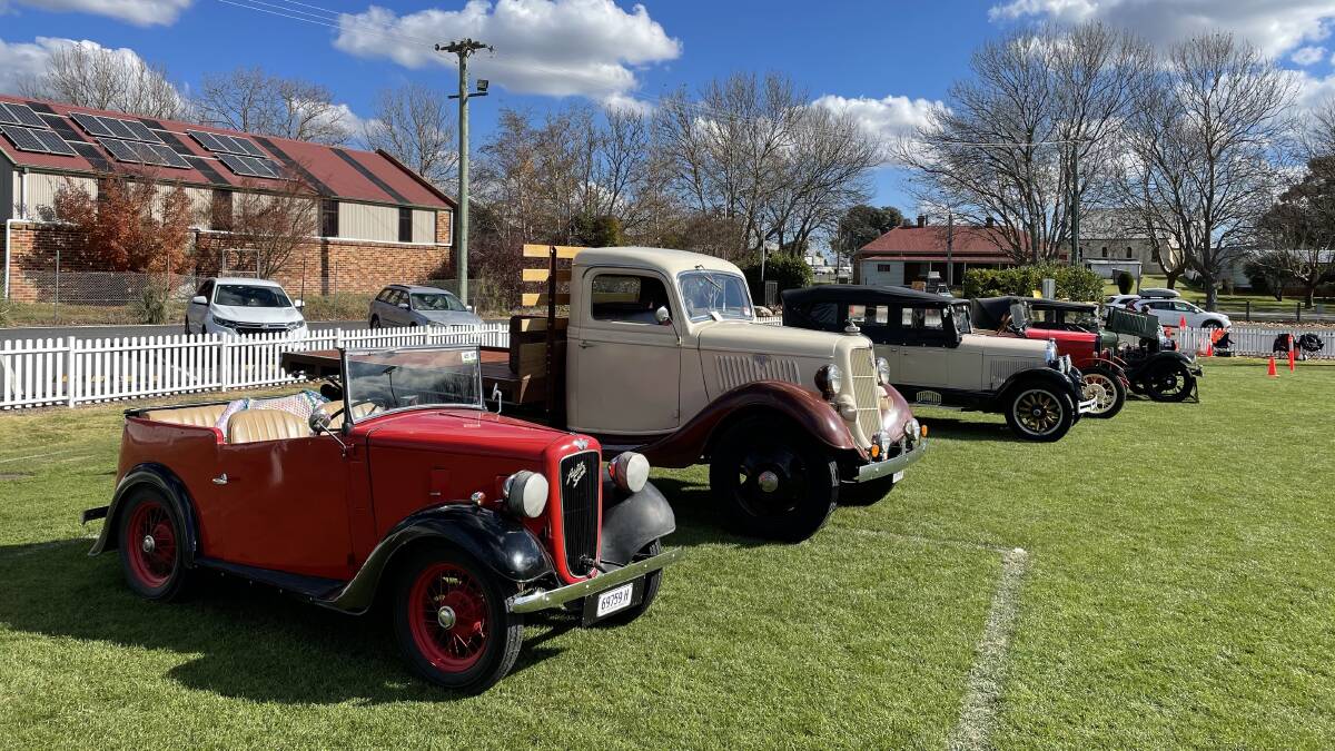 ROLLING STOCK: Some of the vehicles that took part in the Bathurst Gold Country Rally. Photo: Charlie Dunn.