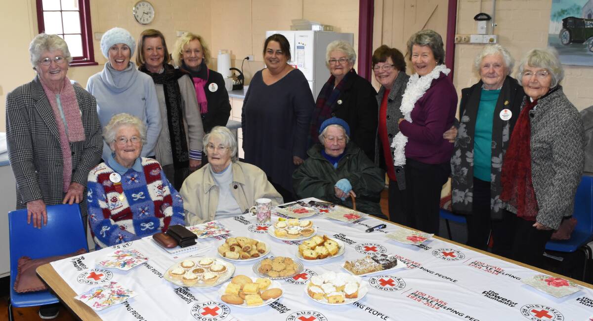 Serving up service: Members of the Blayney Red Cross have collectively given over 200 years of service to the organisation. 