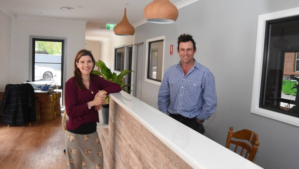 Final touches: Katherine and Rob Wilson are hoping to have everything at their new early learning centre operational by Christmas. Photo: Mark Logan.