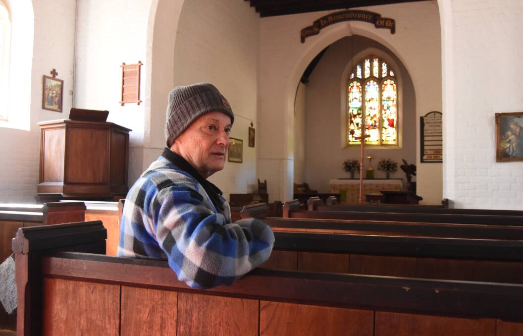 Praying for survival: Ron Murray believes that St Paul the Apostle Anglican Church in Carcoar should become a community church. Photo: Mark Logan.